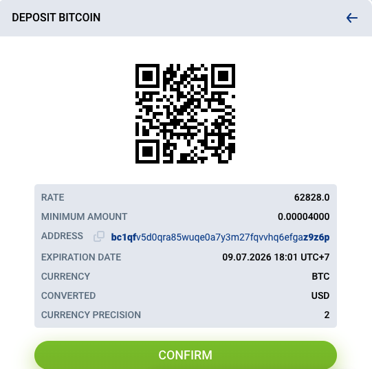 MostBet Bitcoin Deposits